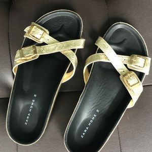 Golden Zara sandals